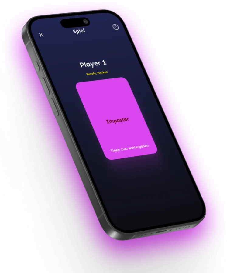 Agent Imposter App Mockup